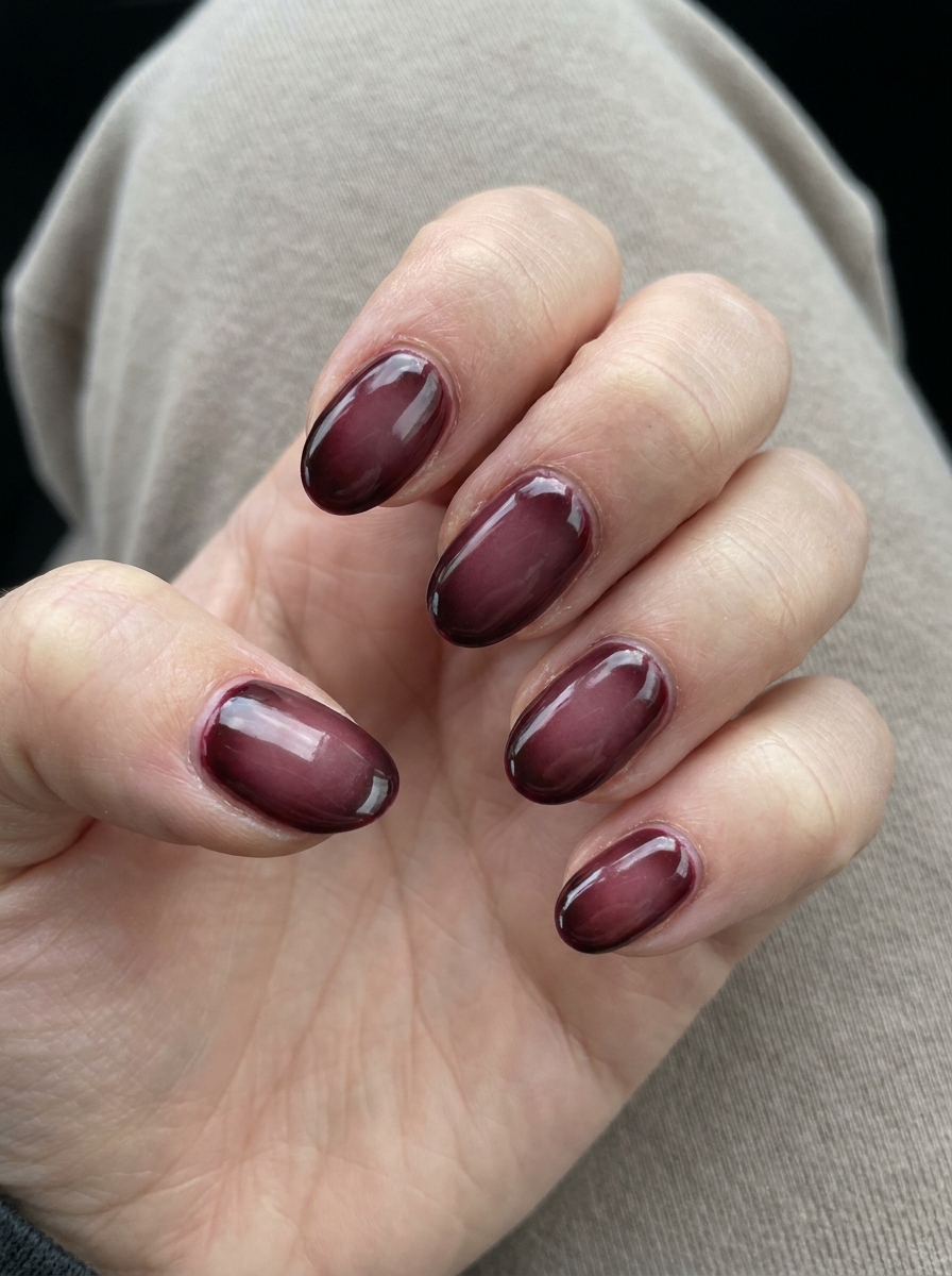 Oxblood Aura Nails als Oxblood Nails Inspiration 2026